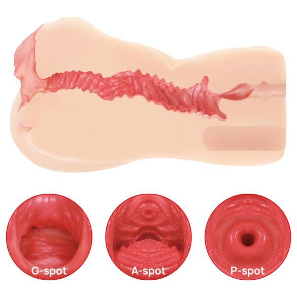 Kokos Onahole 004 - masturbatorius - dvigubas sluoksnis - natūralios spalvos