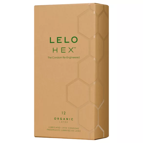 LELO Hex Organic - prezervatyvai - natūralus lateksas - 12 vnt