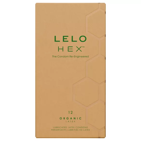 LELO Hex Organic - prezervatyvai - natūralus lateksas - 12 vnt
