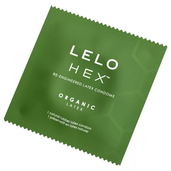 LELO Hex Organic - prezervatyvai - natūralus lateksas - 12 vnt