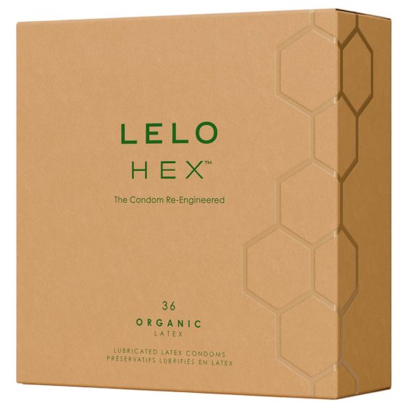 LELO Hex Organic - prabangūs prezervatyvai (36 vnt.)