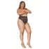 Dreamgirls - aukšto liemens nėriniuotos kelnaitės - juodos - 2XL