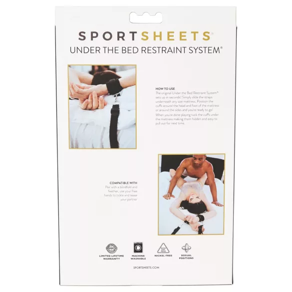 Sportsheets - lovos pančių rinkinys - juodas