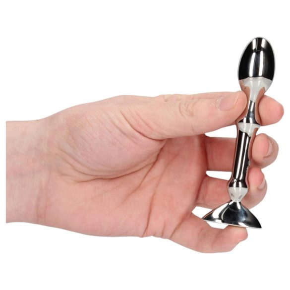 Aneros Tempo - plieninis analinis dildo (sidabras)