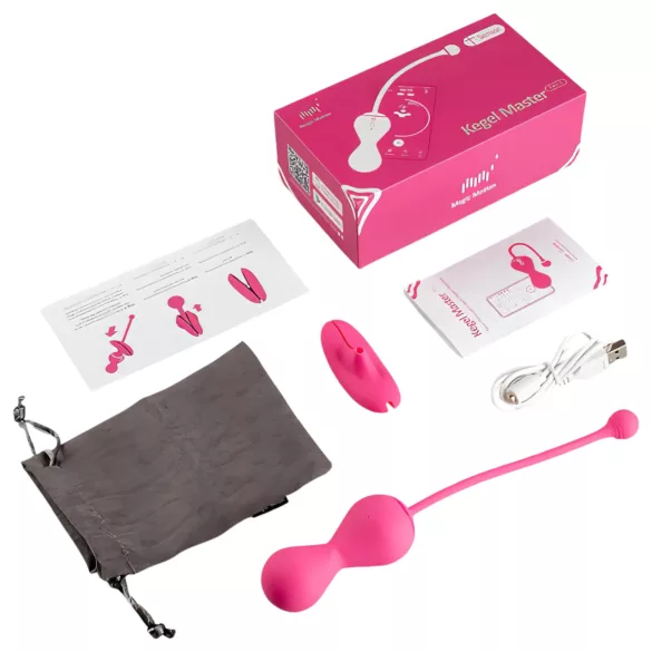 Magic Motion Kegel Master - programėle valdoma vibruojanti geišos (Kegel) rutuliukas (rožinis)