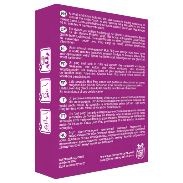 Love Plug - mini analinis vibratorius - juodas