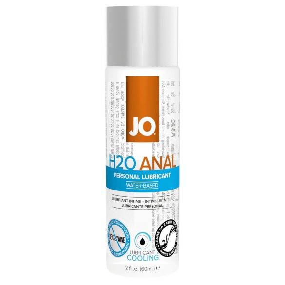 JO H2O Anal Cool - analinis lubrikantas - vėsinantis - vandens pagrindo - 60ml