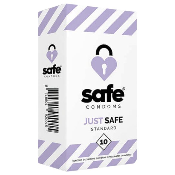 SAFE Just Safe - standartiniai prezervatyvai - vanilė (10 vnt)