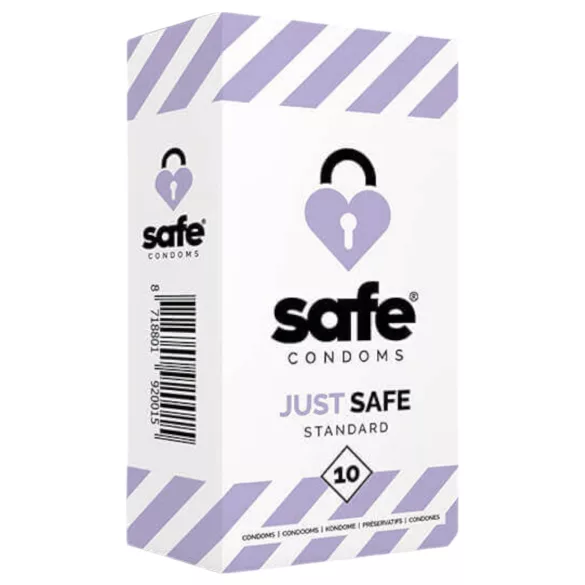 SAFE Just Safe - prezervatyvai - vanilės skonis - 10 vnt