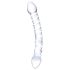 GLAS - dvigubas stiklinis dildo (skaidrus)
