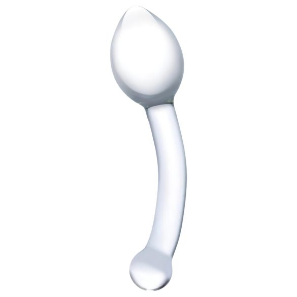 GLAS - stiklinis dvigubas analinis dildo (skaidrus)