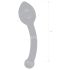 GLAS - stiklinis dvigubas analinis dildo (skaidrus)