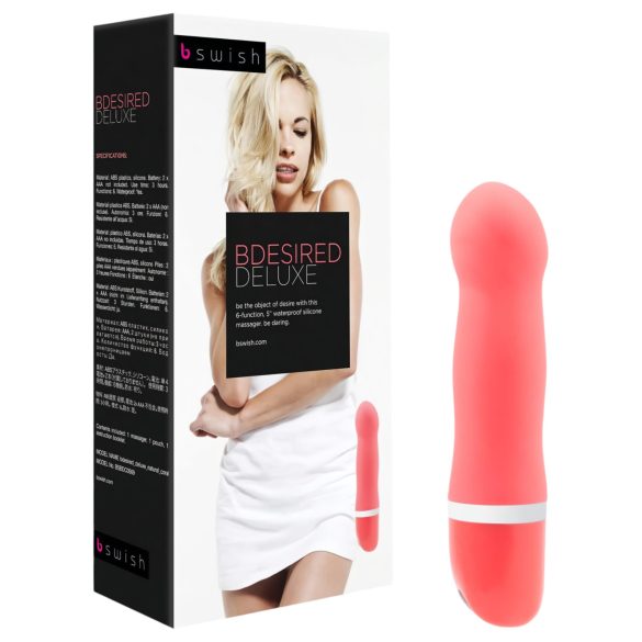 B SWISH Bdesired Deluxe - banguotas vibratorius (koralas)