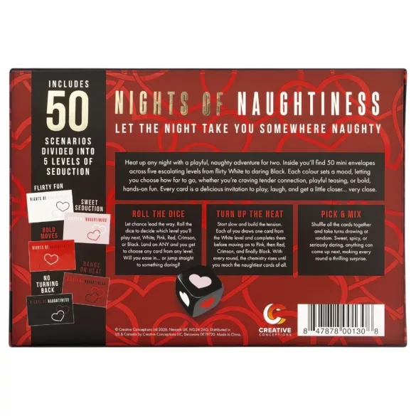 FIFTY NIGHTS OF NAUGHTINESS - sekso stalo žaidimas anglų k.