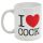 I Love Cock - juoda puodelis