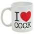 I Love Cock - juoda puodelis