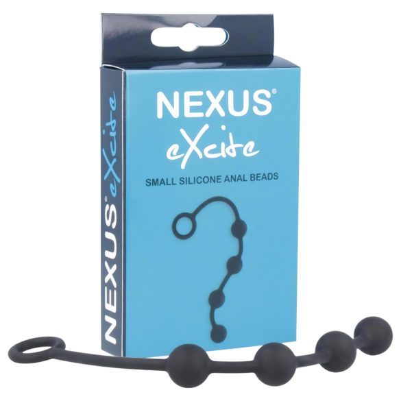 Nexus Excite - analinis dildo su 4 rutuliukais - juodas - mažas