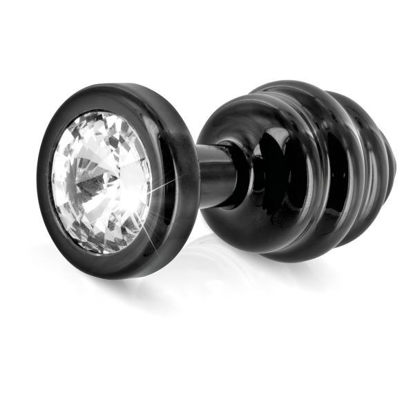 DIOGOL Anni – juodos spalvos, briaunotas analinis kaištis (3 cm)