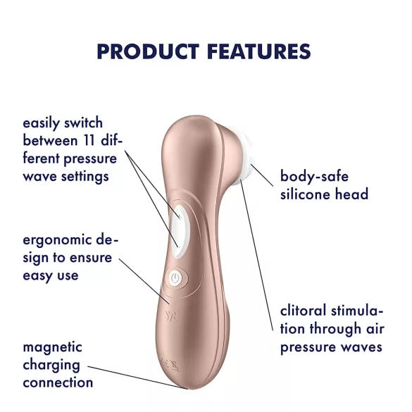 Satisfyer Pro 2 Gen2 - klitorio stimuliatorius - įkraunamas - rudas