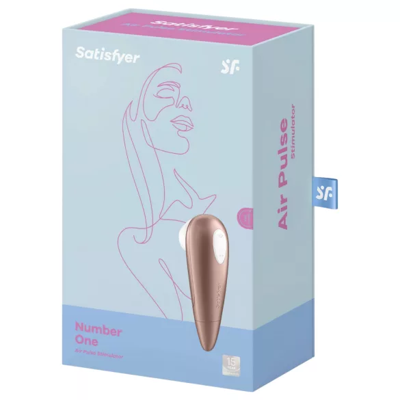 Satisfyer 1 Number One - klitorio stimuliatorius su oro bangomis - ruda