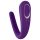 Satisfyer Double Classic - atsparus vandeniui, įkraunamas porų vibratorius (violetinis)