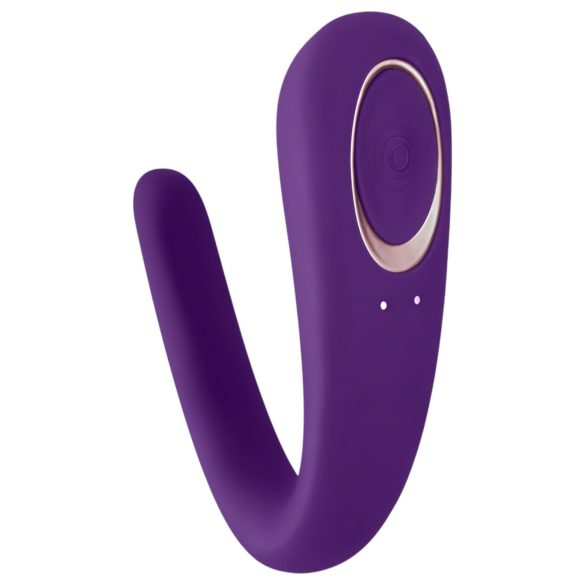Satisfyer Double Classic - atsparus vandeniui, įkraunamas porų vibratorius (violetinis)