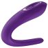 Satisfyer Double Classic - atsparus vandeniui, įkraunamas porų vibratorius (violetinis)