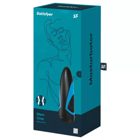 Satisfyer Men One - masturbatorius su siurbimo funkcija - mėlynas juodas