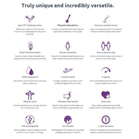 Zumio Soft - klitorio vibratorius - įkraunamas - violetinis