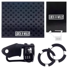 LOCK A WILLY - penio narvas su užraktu - silikonas - juodas