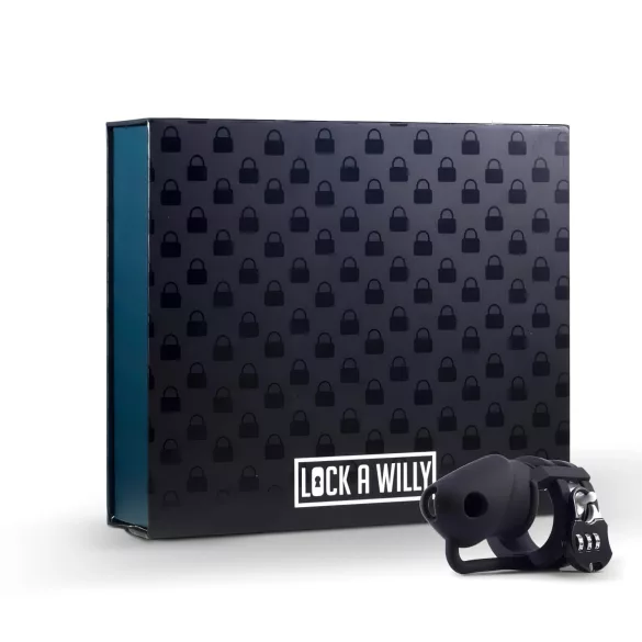 LOCK A WILLY - penio narvas su užraktu - silikonas - juodas