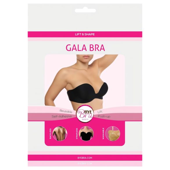 Bye Bra Gala B - paslėpta push-up liemenėlė - juoda