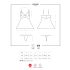 Obsessive 810-BAB-2 - nėriniuota babydoll su stringais (balta)