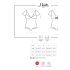Obsessive Moketta - nėriniuota suknelei pabrėžta dryžuota bodžiuka (juoda) - L/XL