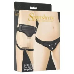   Sportsheets Plus Size - apatiniai su prisegamu mechanizmu (juodi)