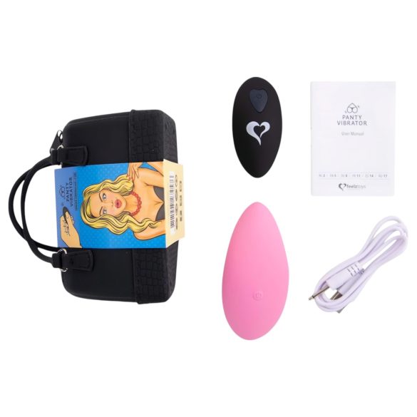 FEELZTOYS Kelnaitės - įkraunamas, nuotolinis klitorio vibratorius (rožinis)