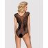 Obsessive B112 – atviro tipo, tinklelis su angelo sparnais bodis (juodas) - XL/XXL