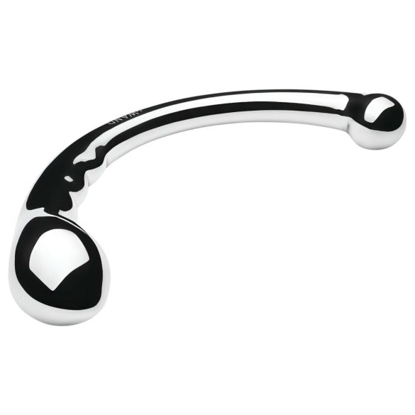 Le Wand - dvigubas dildo - nerūdijantis plienas - sidabrinis