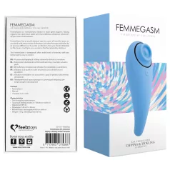   FEELZTOYS Femmegasm - klitorio vibratorius 2in1 - įkraunamas - mėlynas