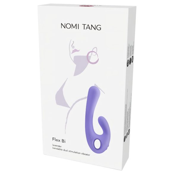 Nomi Tang Flex Bi - vibratorius su klitorio atšaka - įkraunamas - violetinis