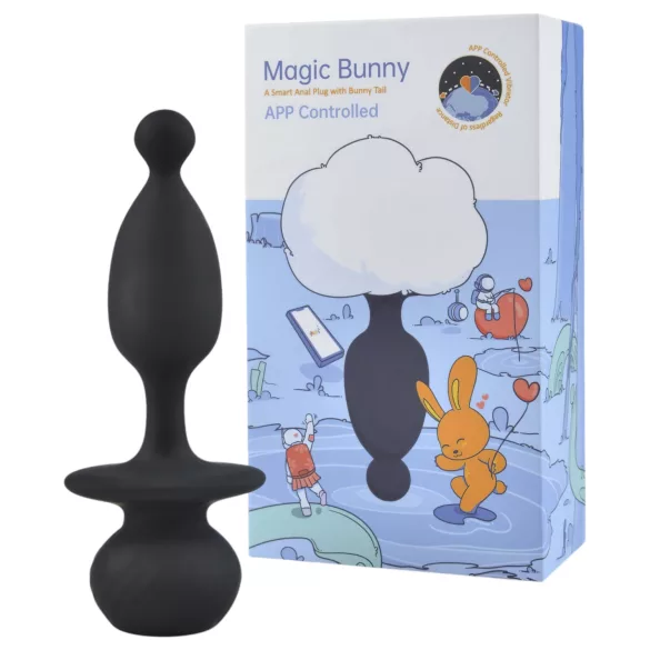 Magic Motion Bunny - išmanus analinis vibratorius su triušio uodega - baltas