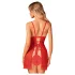 Obsessive Claussica - raudonas babydoll ir stringai - XL/XXL