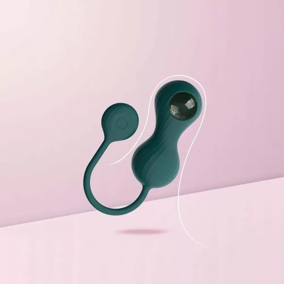 Magic Motion Crystal Duo - išmanusios kėgelio kamuoliukai - žali