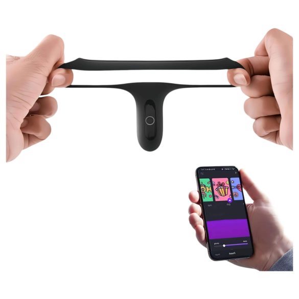 Magic Motion Rise - išmanus vibruojantis penio žiedas - juodas - įkraunamas