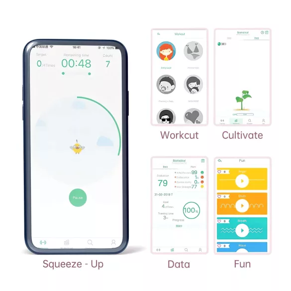 Magic Motion FitCute - programėle valdoma vibruojanti geišos kamuoliukas (mėtinės spalvos)