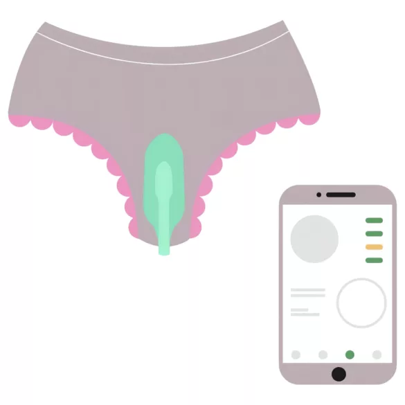 Magic Motion FitCute - programėle valdoma vibruojanti geišos kamuoliukas (mėtinės spalvos)