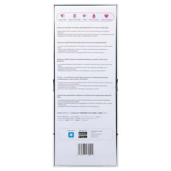 LOVENSE Gravity - vibratorius stūmimo funkcija - įkraunamas - raudonas