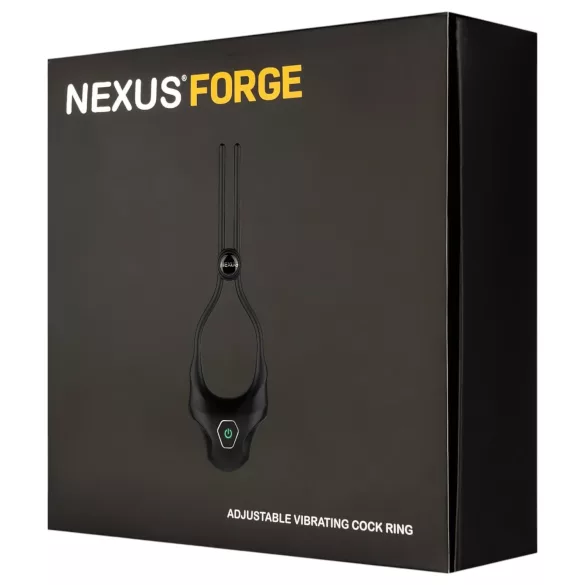 Nexus Forge - vibruojantis reguliuojamas penio žiedas - juodas