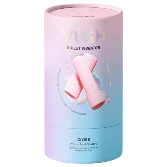 Vush Pop Gloss - mini vibratorius - įkraunamas, vandeniui atsparus - rožinis
