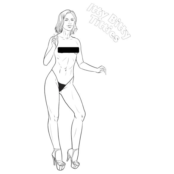 WoodRocket - suaugusiųjų erotinė spalvinimo knyga - krūtys motyvai